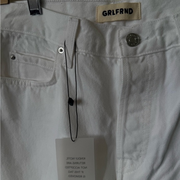 NWT GRLFRND The Graham High Rise Straight Denim Jean Centinela Ave White Size 28 - Picture 5 of 7